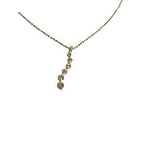 Vintage nancy & Rise Goldtone Crystal Pendant Necklace Gold Tone 52972